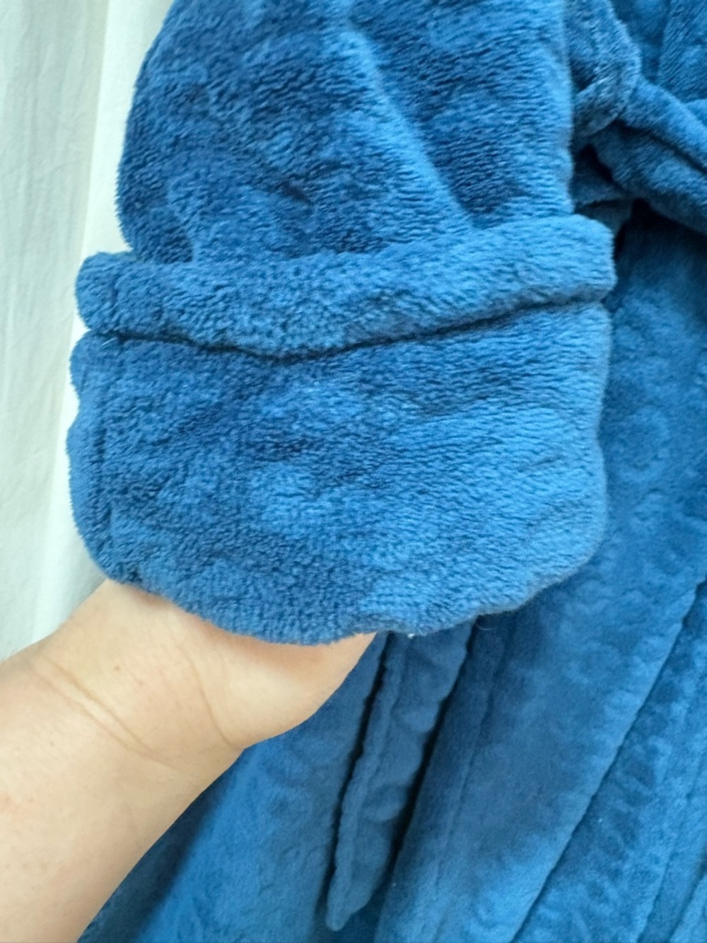 Midnight Teal Carole Hochman Plush Blue Robe bathrobe size M - Picture 3 of 6